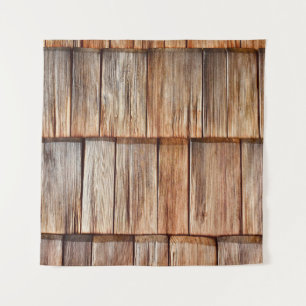 Brown wood tapestry