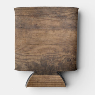 Brown Wood Texture Abstract Background Can Cooler