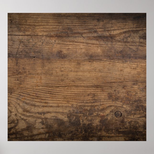 Brown Wood Texture Abstract Background Poster (Front)