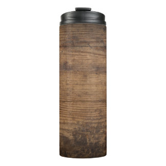 Brown Wood Texture Abstract Background Thermal Tumbler