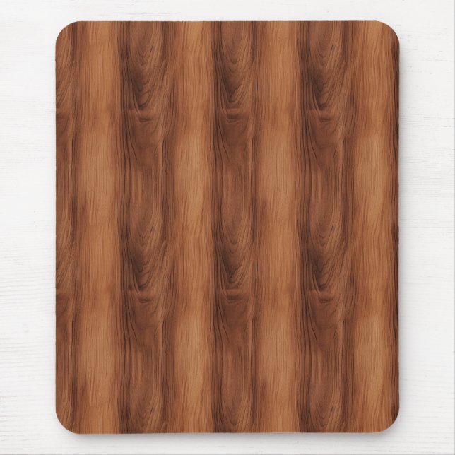 Brown Wood Texture, Brown Wood Grain Pattern  Mouse Mat (Front)