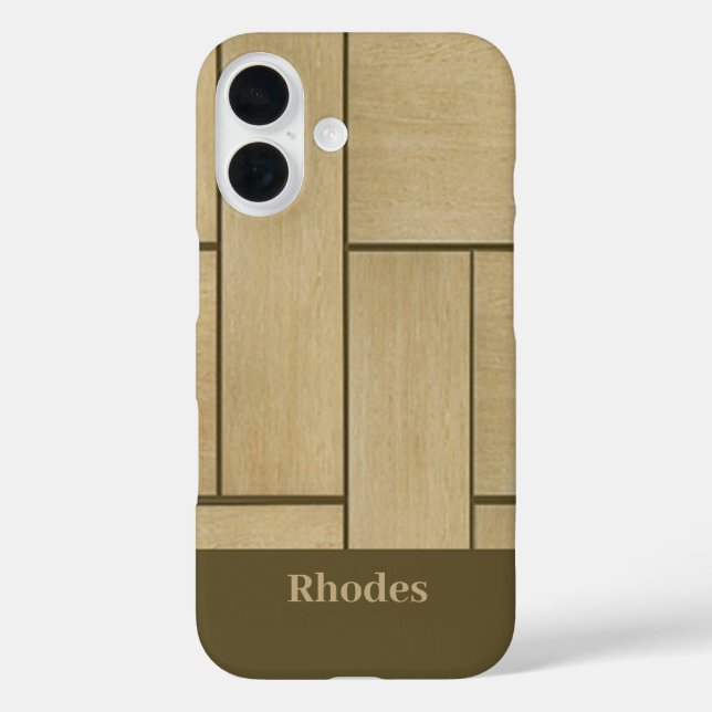 Brown wood tile print Case-Mate iPhone case (Back)