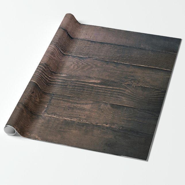 Brown wooden boards wrapping paper (Unrolled)