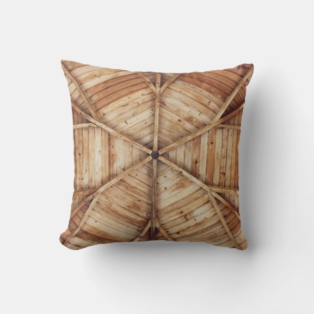 Brown wooden ceiling surface cushion (Front)