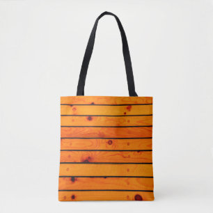 Brown wooden classic ship deck tote bag