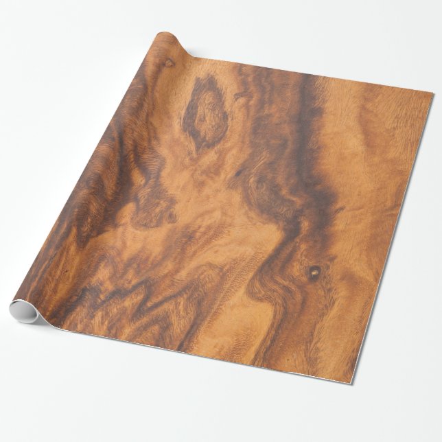Brown Wooden  Design Wrapping Paper (Unrolled)