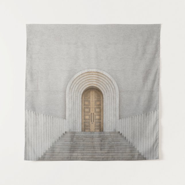 BROWN WOODEN DOOR TAPESTRY (Front)