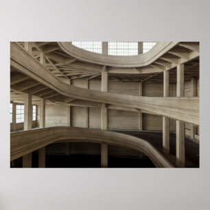 BROWN WOODEN FRAME CEILING DURING DAYTIME POSTER