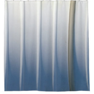 Brown wooden framed glass door shower curtain