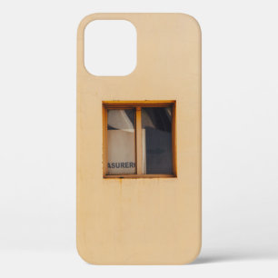 BROWN WOODEN FRAMED GLASS WINDOW iPhone 12 CASE