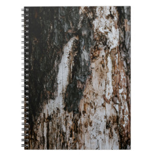 Brown wooden log notebook