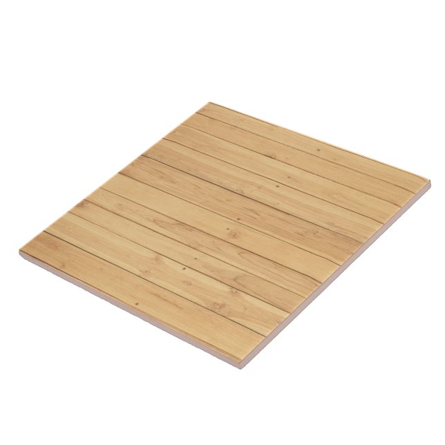 Brown Wooden Parquet Flooring Ceramic Tile (Side)