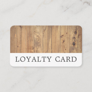 Brown Wooden Planks, Rustic Loyalty Card