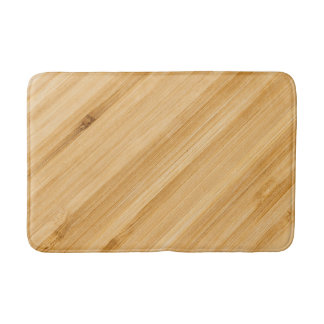 Brown Wooden Surface Bath Mat