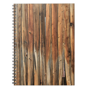 Brown wooden surface notebook