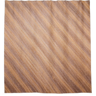 Brown wooden surface shower curtain