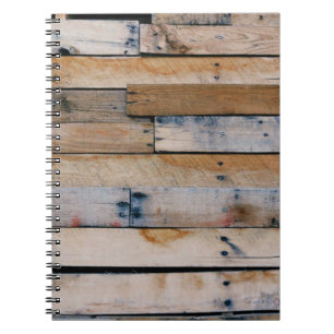 Brown wooden wall notebook