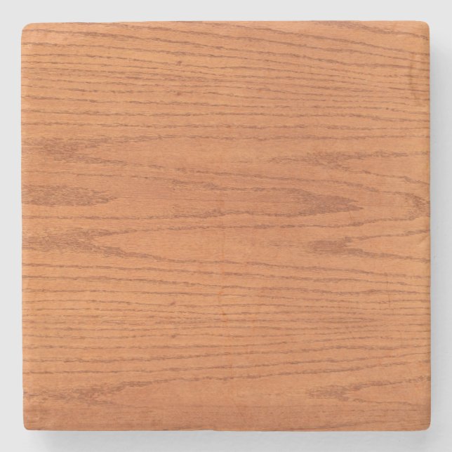 Brown Woodgrain Square Coaster (Front)