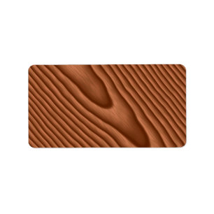 Brown Woodgrain Textured Label