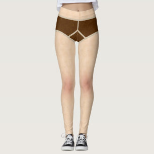 Brown Y Front Pants Legging