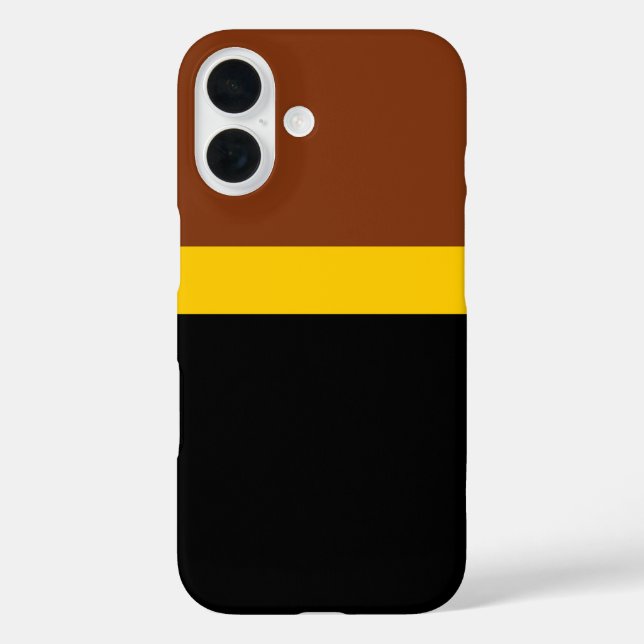 Brown Yellow Black Colour Block Style Design  Case-Mate iPhone Case (Back)