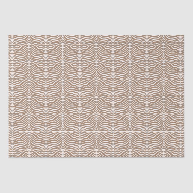 Brown Zebra Pattern Tissue Paper (Front)