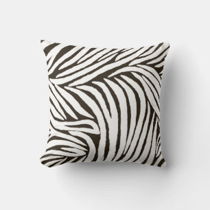 Brown Zebra Print Cushion