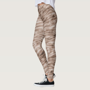 Brown Zebra Print Leggings