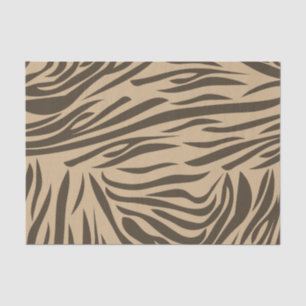 Brown Zebra Print Tissue Paper