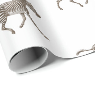 Brown Zebras Wrapping Paper