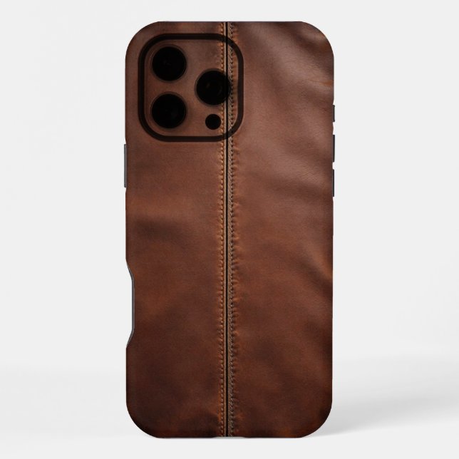  Brown Zippered Sleeve iPhone Case (Back)
