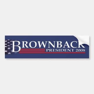 BROWNBACK FOR PRESIDENT 2008 Bumper Sticker