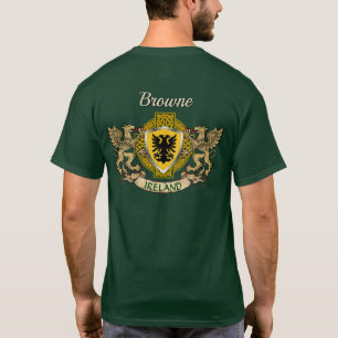 Browne Irish Shield & Griffins Personalised T-Shirt