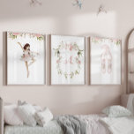 Brownette ballerina prints blush pink girl room<br><div class="desc">Brownette ballerina prints blush pink girl room Wall Art Sets.</div>