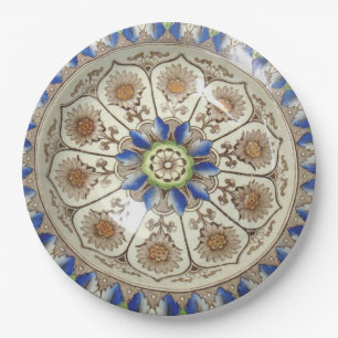 Brownfield Cyprus Polychrome 19C 9" paper plate