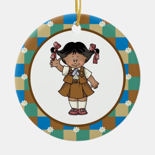 Brownie3 Ceramic Tree Decoration (Front)