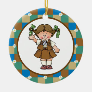 Brownie 1 ceramic tree decoration