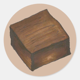 Brownie Bake Sale Baking Chocolate Brownies Foodie Classic Round Sticker