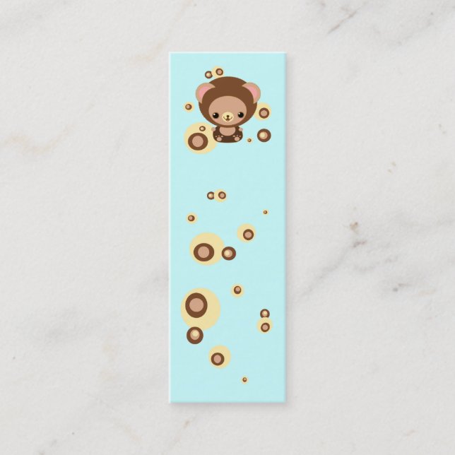 brownie bear bookmark mini business card (Front)