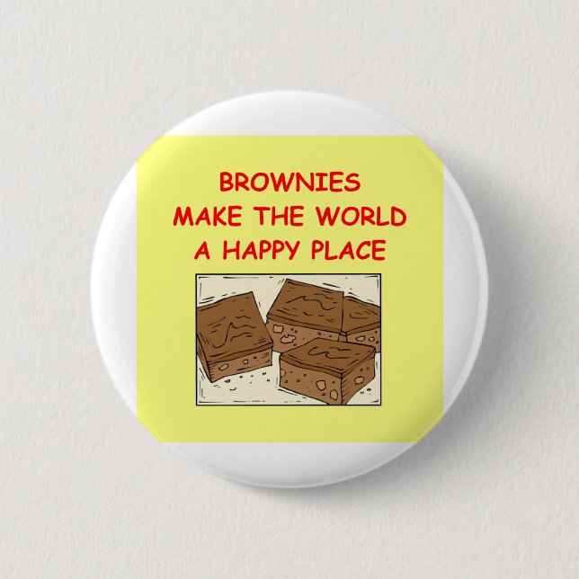 brownie brownies 6 cm round badge (Front)