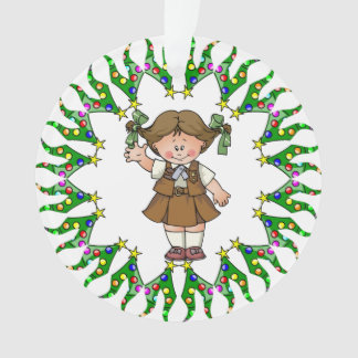 Brownie Brunette Tree Wreath Ornament