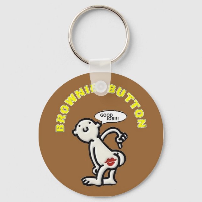 BROWNIE BUTTON KEY RING (Front)
