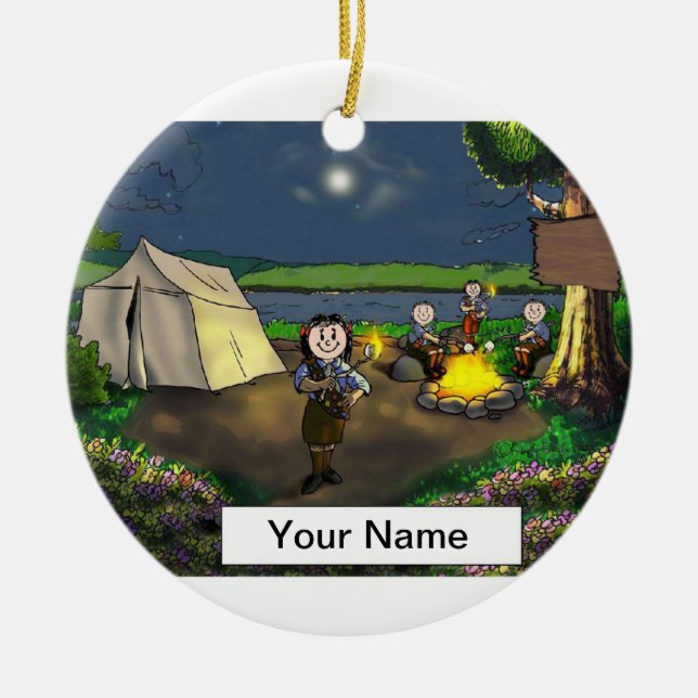 Brownie Ceramic Tree Decoration (Front)