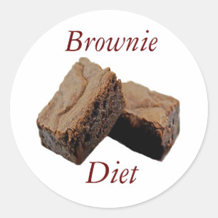Brownie Diet Classic Round Sticker