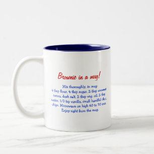 Brownie in a mug personalised gift with recipe