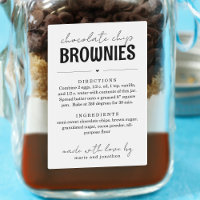 Brownie Mix in a Jar Gift 