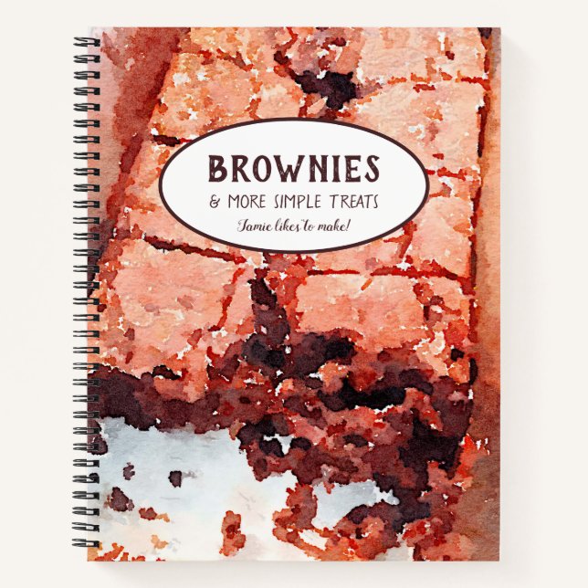Brownie & other treats personalised recipe book (Front)