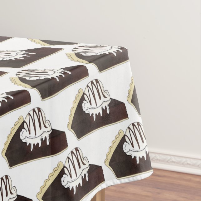 Brownie Pie a la Mode Ice Cream Sundae Dessert Tablecloth (In Situ)