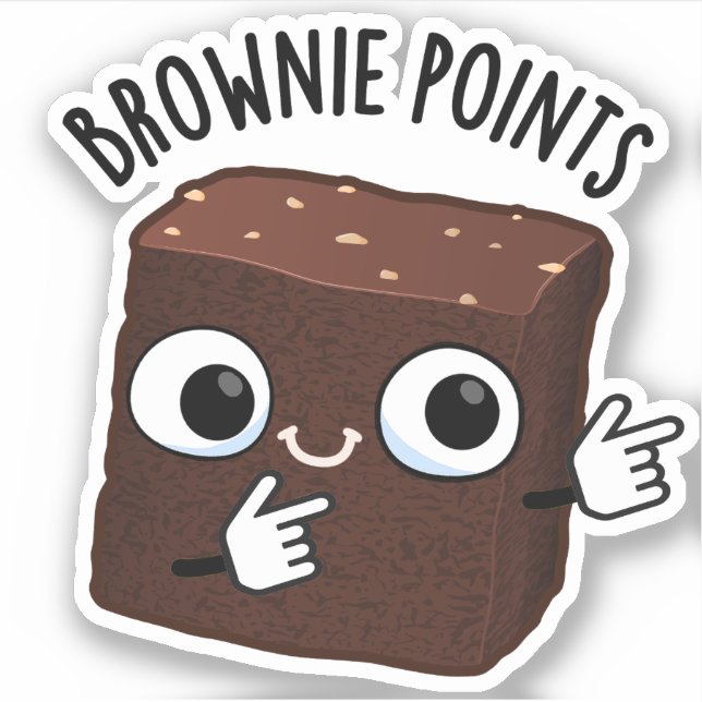 Brownie Points Funny Snack Pun  (Front)
