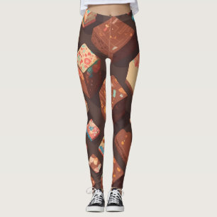 Brownie Retro Colourful Personalised Pattern Leggings